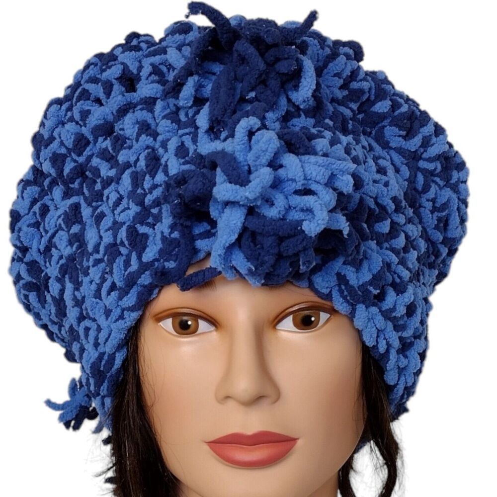 Slouchy, Beret Type Hat OOAK Handmade Crochet Free Hand Women's One Size - Picture 3 of 14